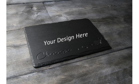 Personalised Welsh slate deep engraved cheese board - Deep Cheese Mouse